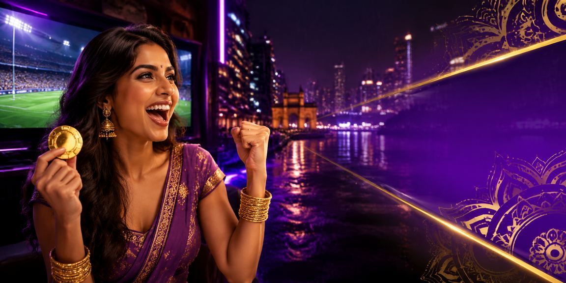 Neon lights at Mumbai street with red envelope